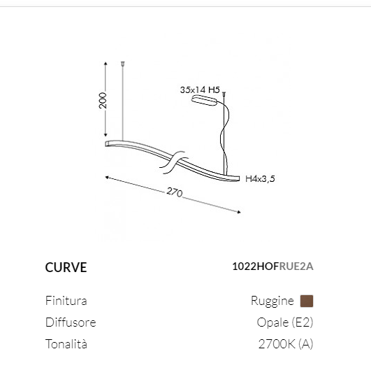 LAMPA SUSPENDATA CURVE