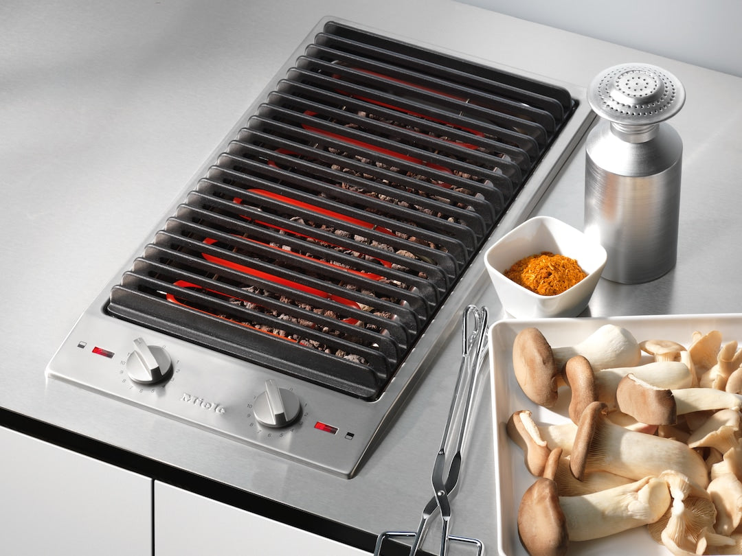 Plita incorporabila cu grill Miele Gold cu 2 zone CS 1312 BG Oţel inoxidabil