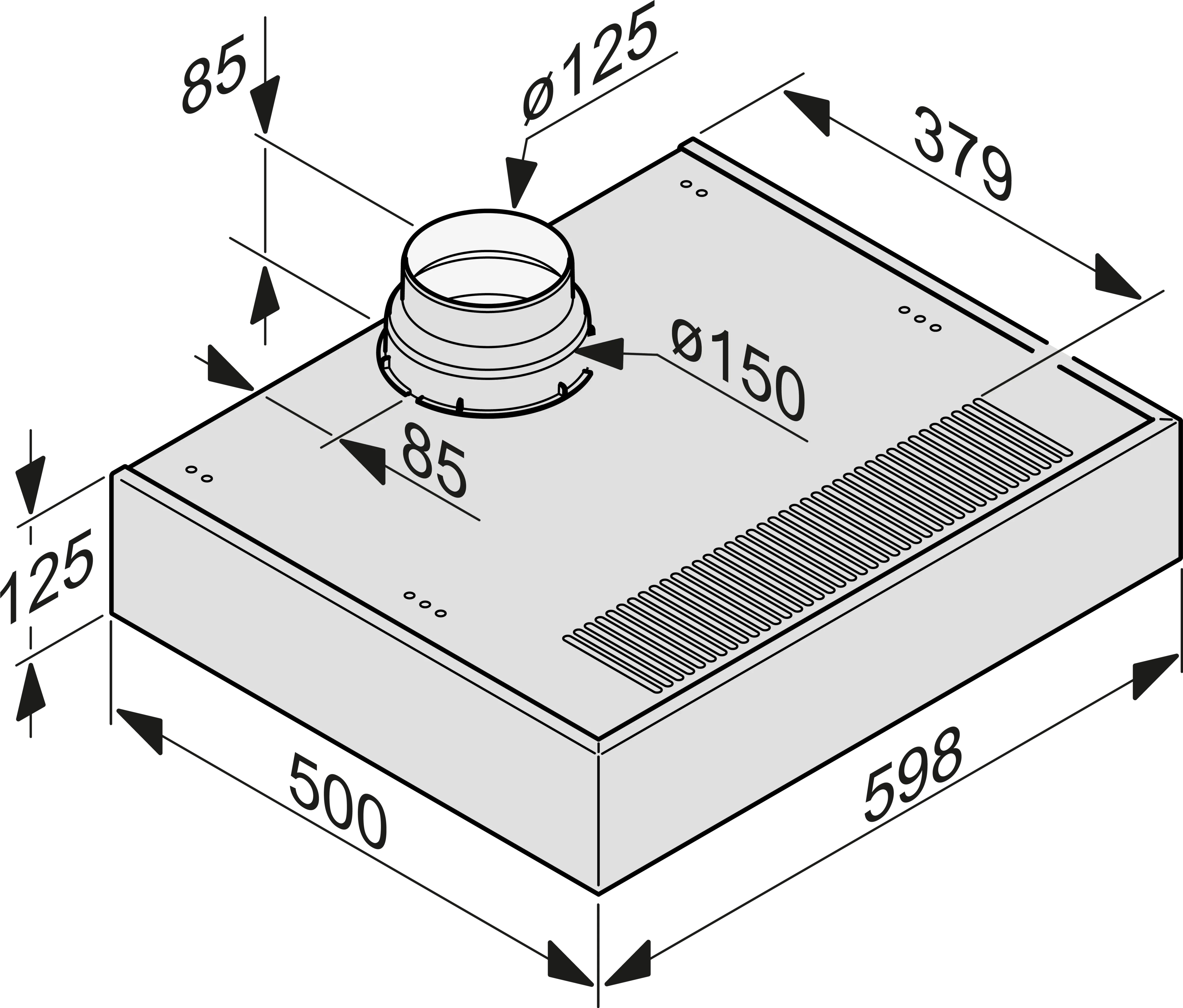 Hota incorporabila Miele Silver DA 1260 Oţel inoxidabil