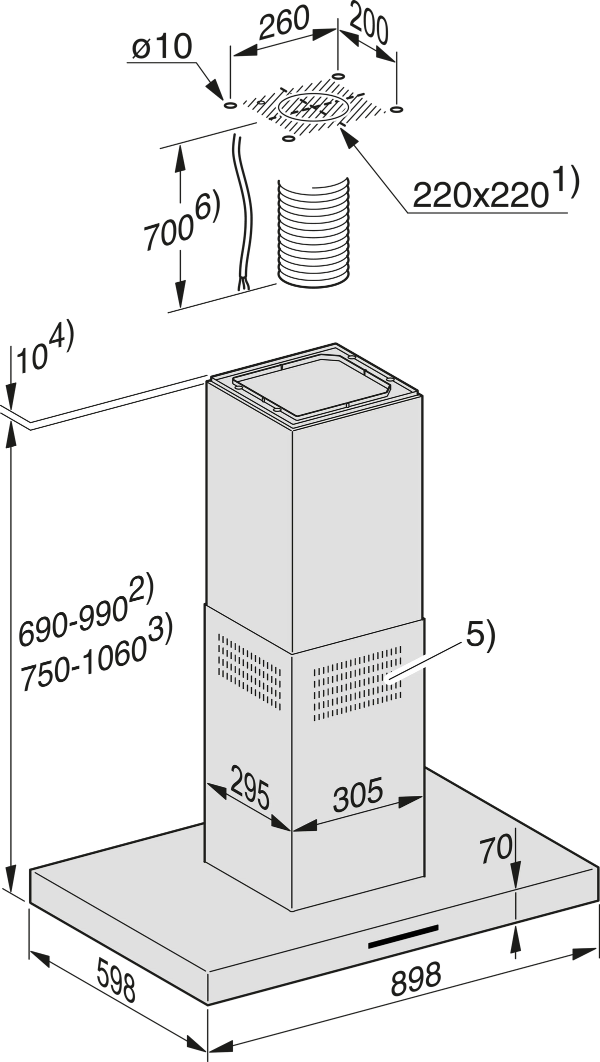 Hota de perete Miele Silver PUR 98 D Oţel inoxidabil