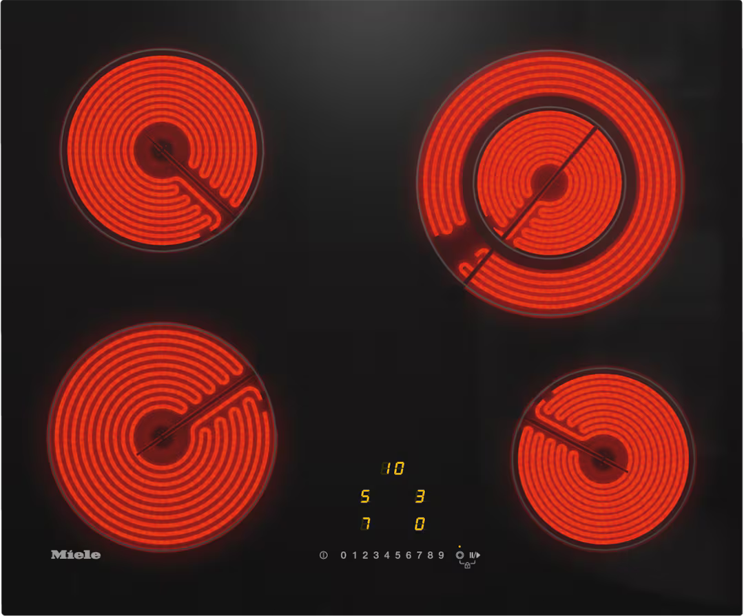 Plita incorporabila electrica Miele Silver cu 4 zone KM 6520 FL
