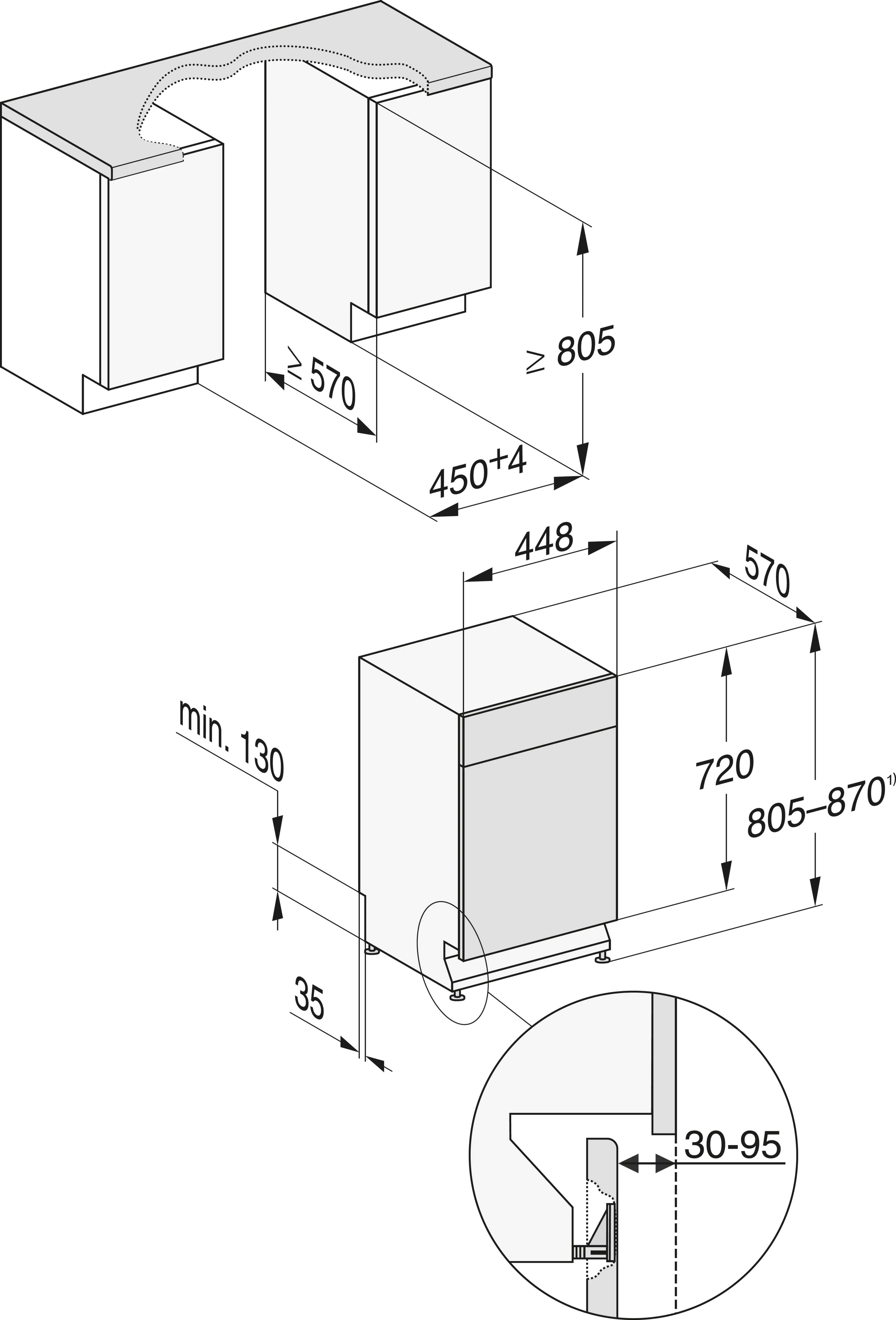 Masina de spalat vase semi-incorporabila Miele Silver G 5540 SCi SL Active Oţel inoxidabil/CleanSteel