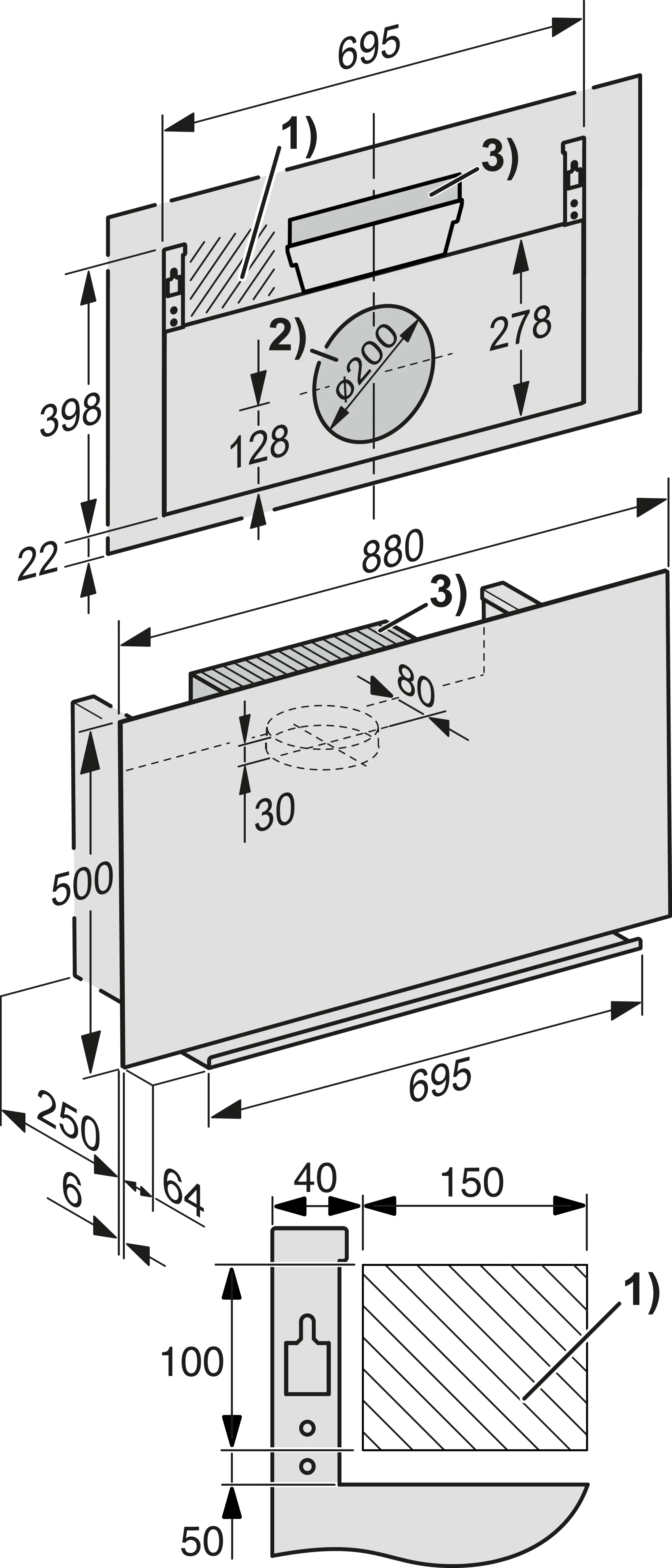 Hota de perete Miele Silver DA 9092 W Screen Negru obsidian