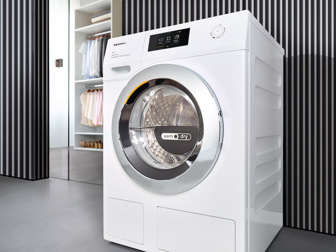 Masina de spalat rufe cu uscator Miele Diamond WTR870WPM PWash&TDos 8/5kg Alb lotus