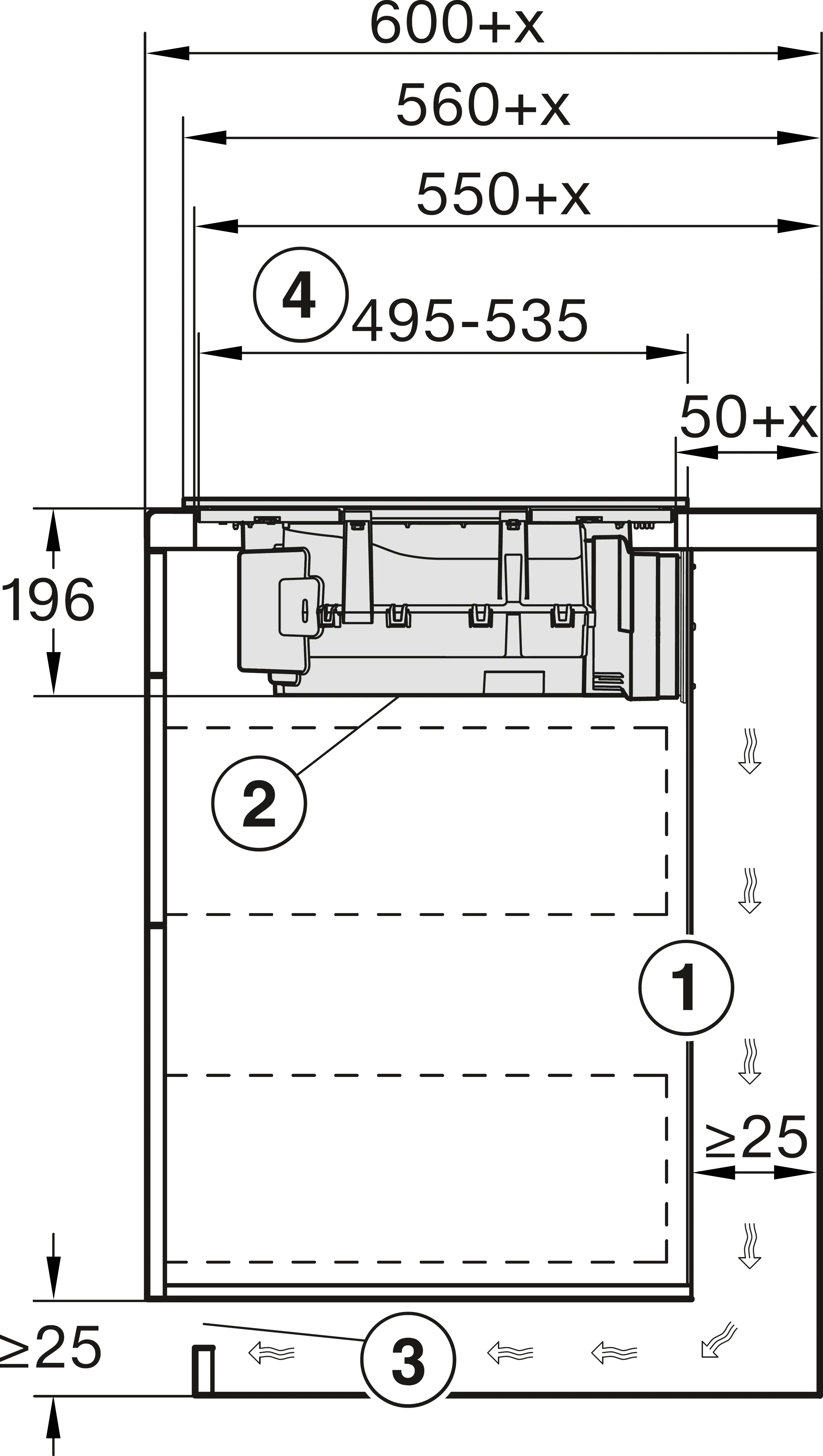 Plita incorporabila cu hota integrata Miele Silver cu 4 zone KMDA 7272-1 FL Silence