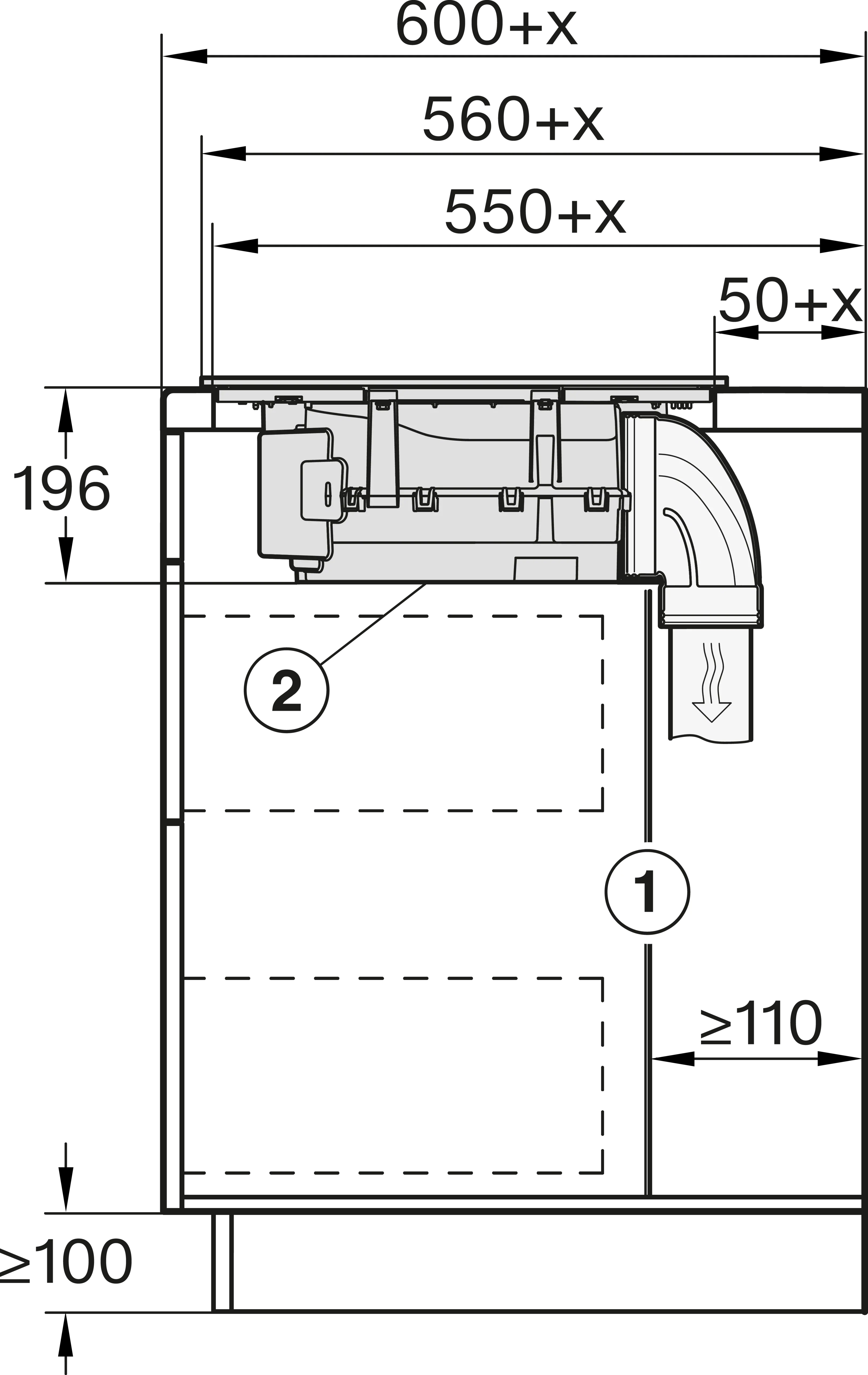 Plita incorporabila cu hota integrata Miele Silver cu 4 zone KMDA 7272-1 FL Silence