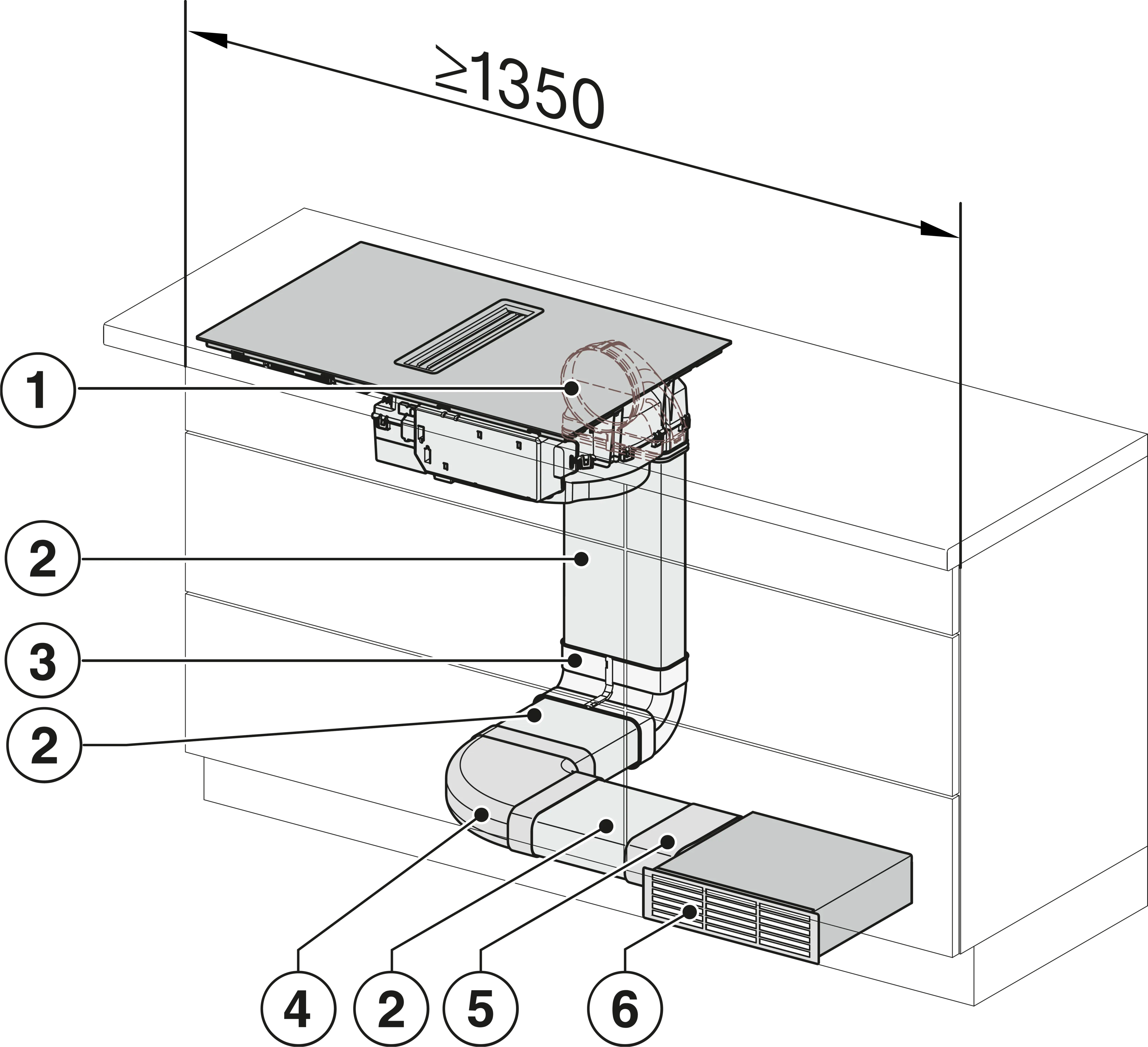 Plita incorporabila cu hota integrata Miele Gold cu 4 zone KMDA 7473-1 FL Silence