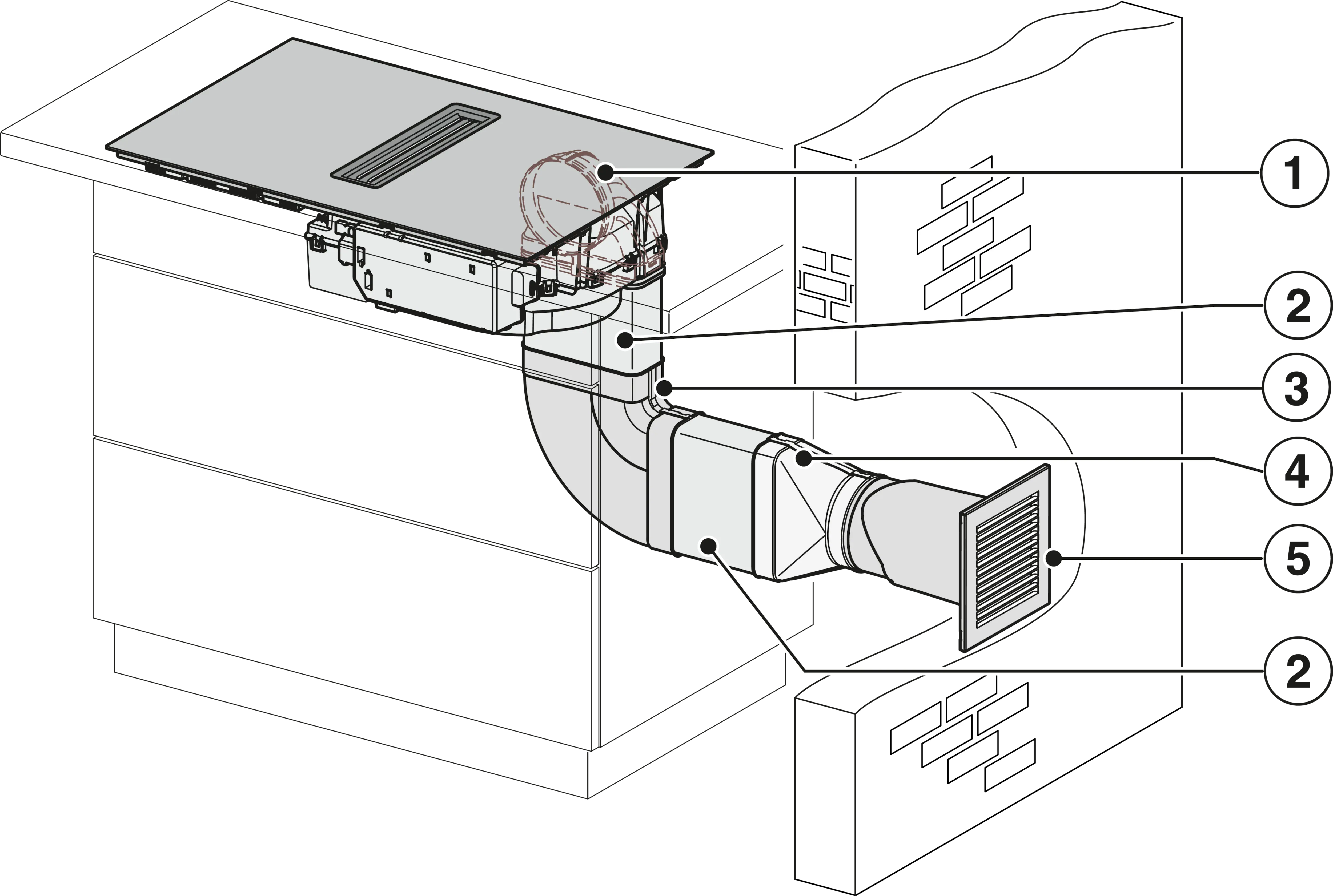 Plita incorporabila cu hota integrata Miele Silver cu 4 zone KMDA 7272-1 FL Silence