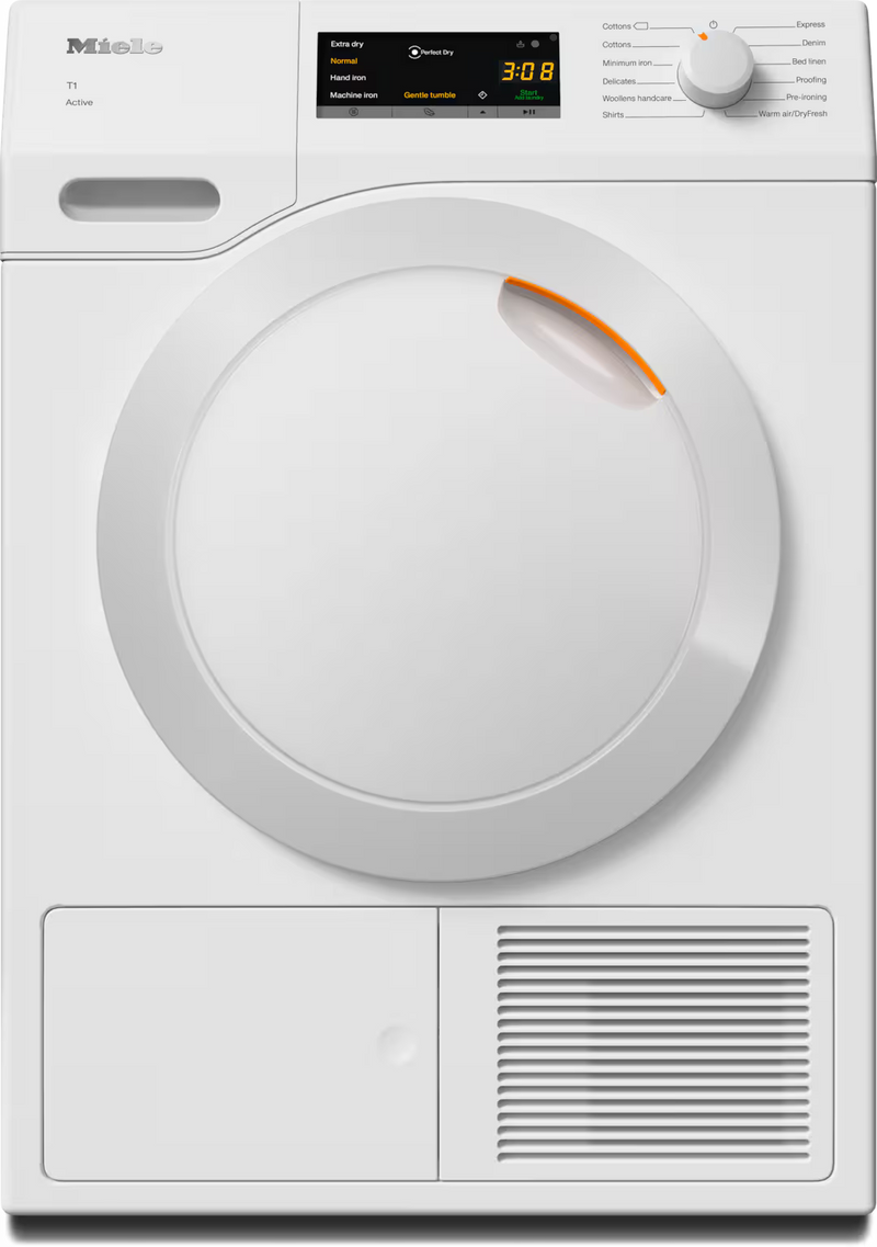 Uscator cu pompa de caldura Miele Silver TCA230WP Active Alb lotus