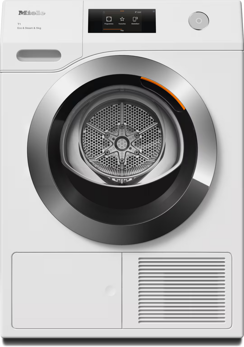 Uscator cu pompa de caldura Miele Diamond TCR790WP Eco&Steam&9kg Alb lotus