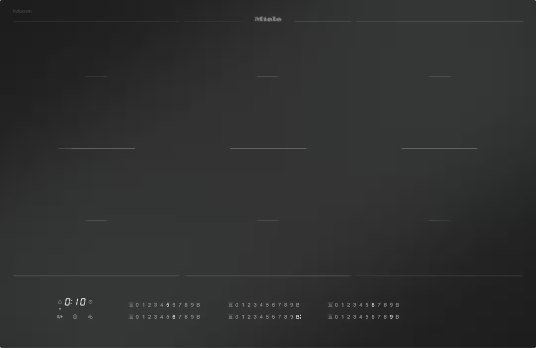 Plita incorporabila pe inductie Miele Gold cu 6 zone KM 7576 FL MattFinish