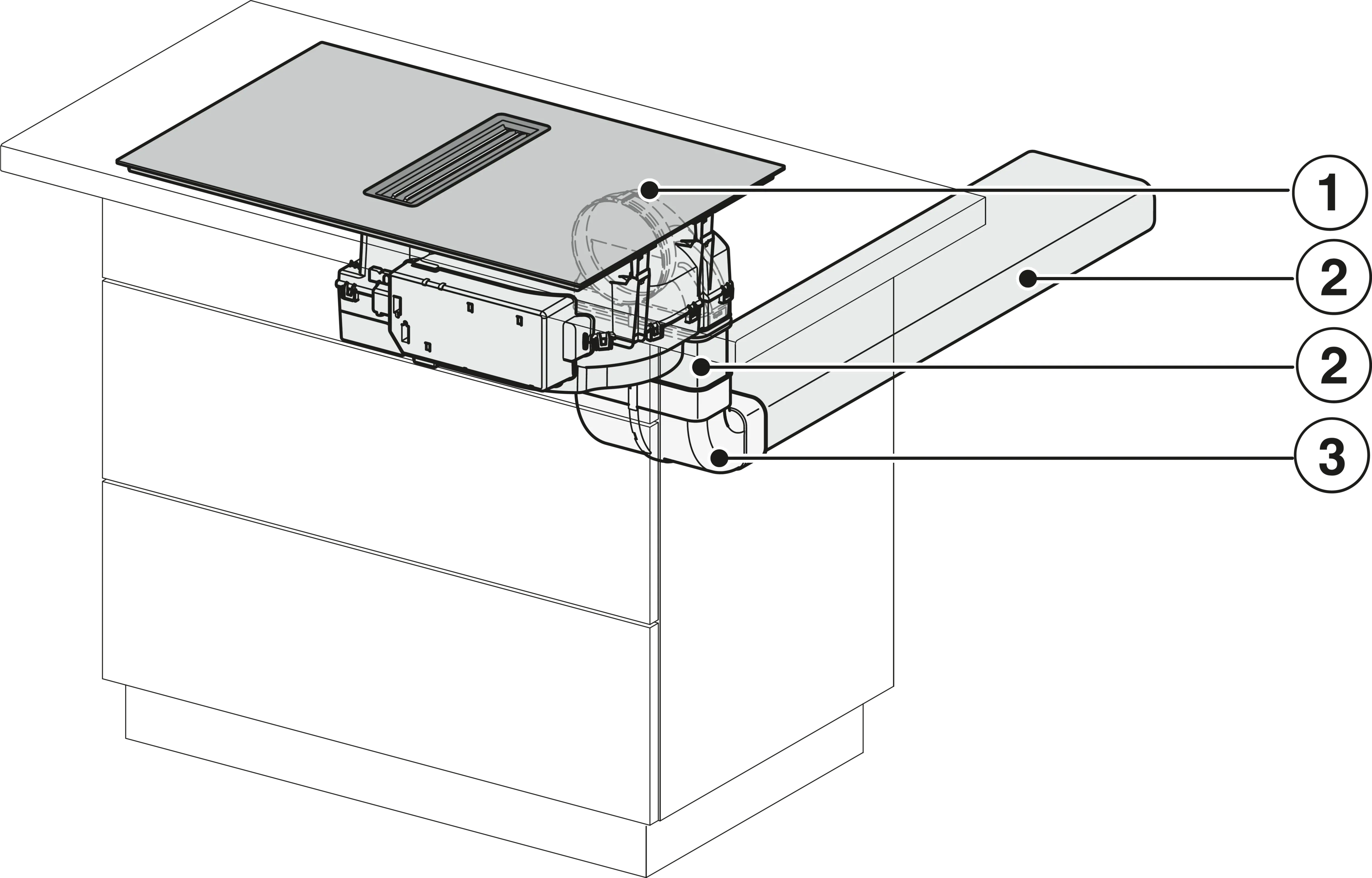 Plita incorporabila cu hota integrata Miele Platinum cu 4 zone KMDA 7676-1 FL BlackPerfection