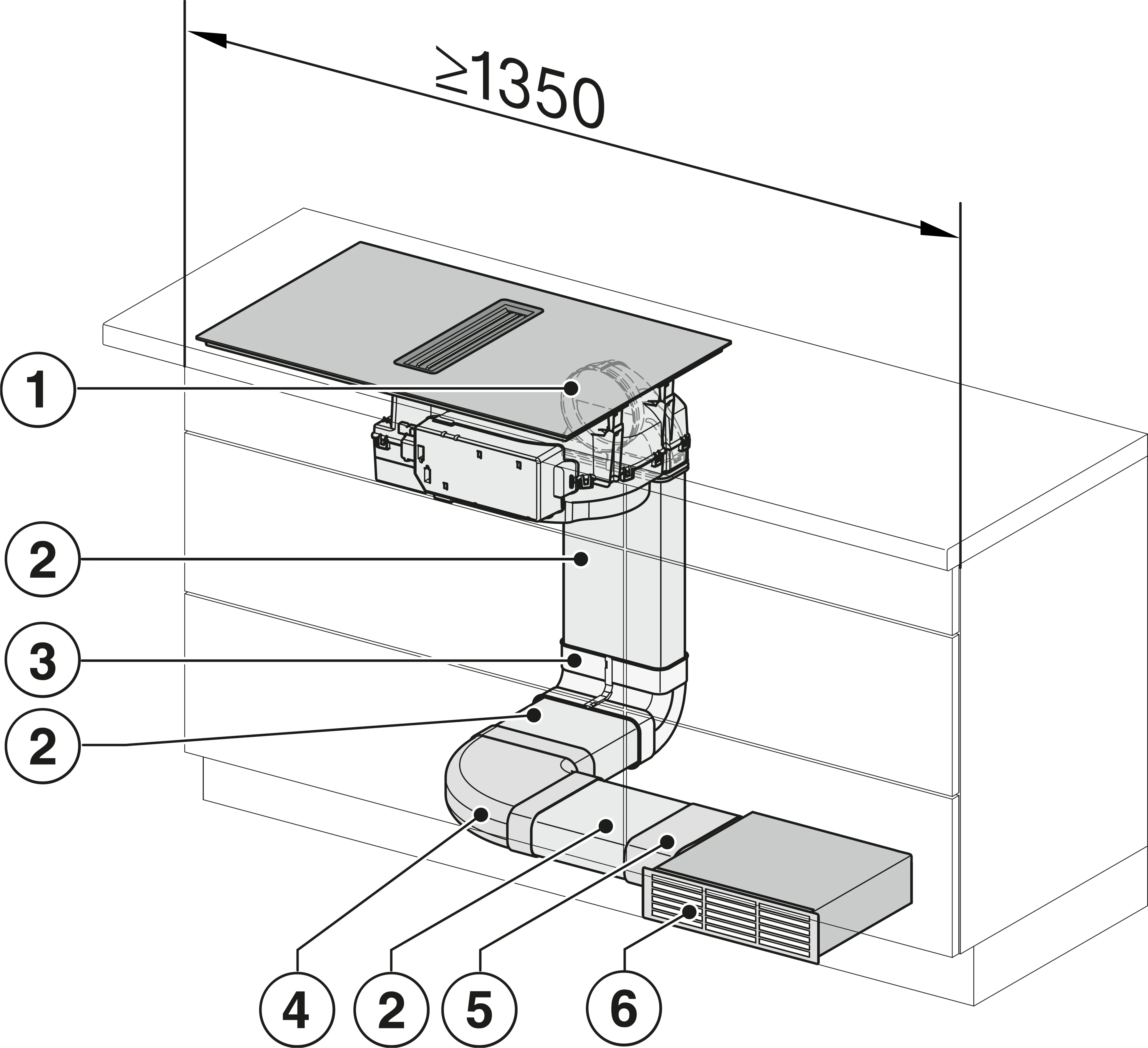 Plita incorporabila cu hota integrata Miele Diamond cu 4 zone KMDA 7876-1 FL MattFinish