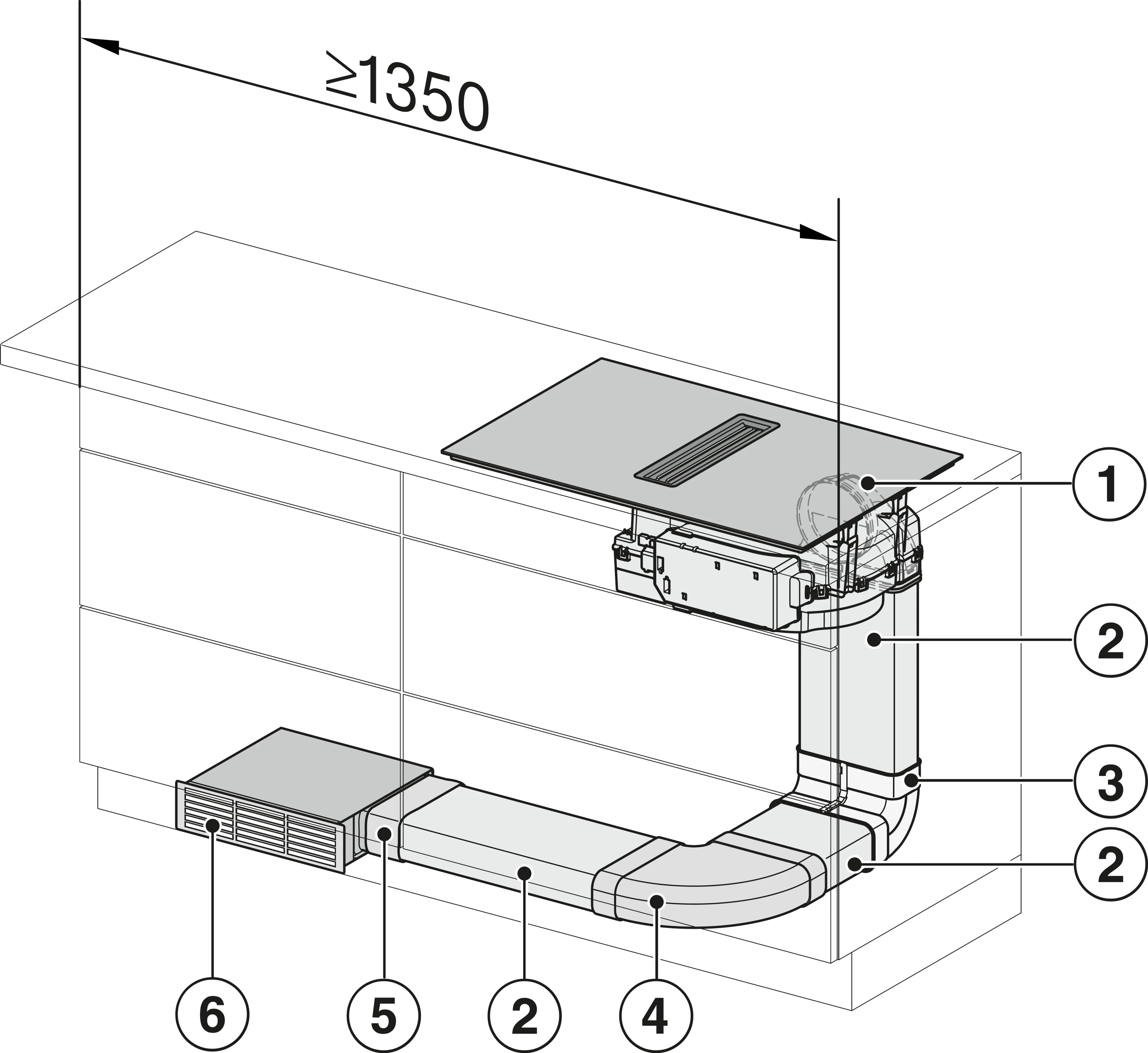 Plita incorporabila cu hota integrata Miele Platinum cu 4 zone KMDA 7676-1 FL BlackPerfection