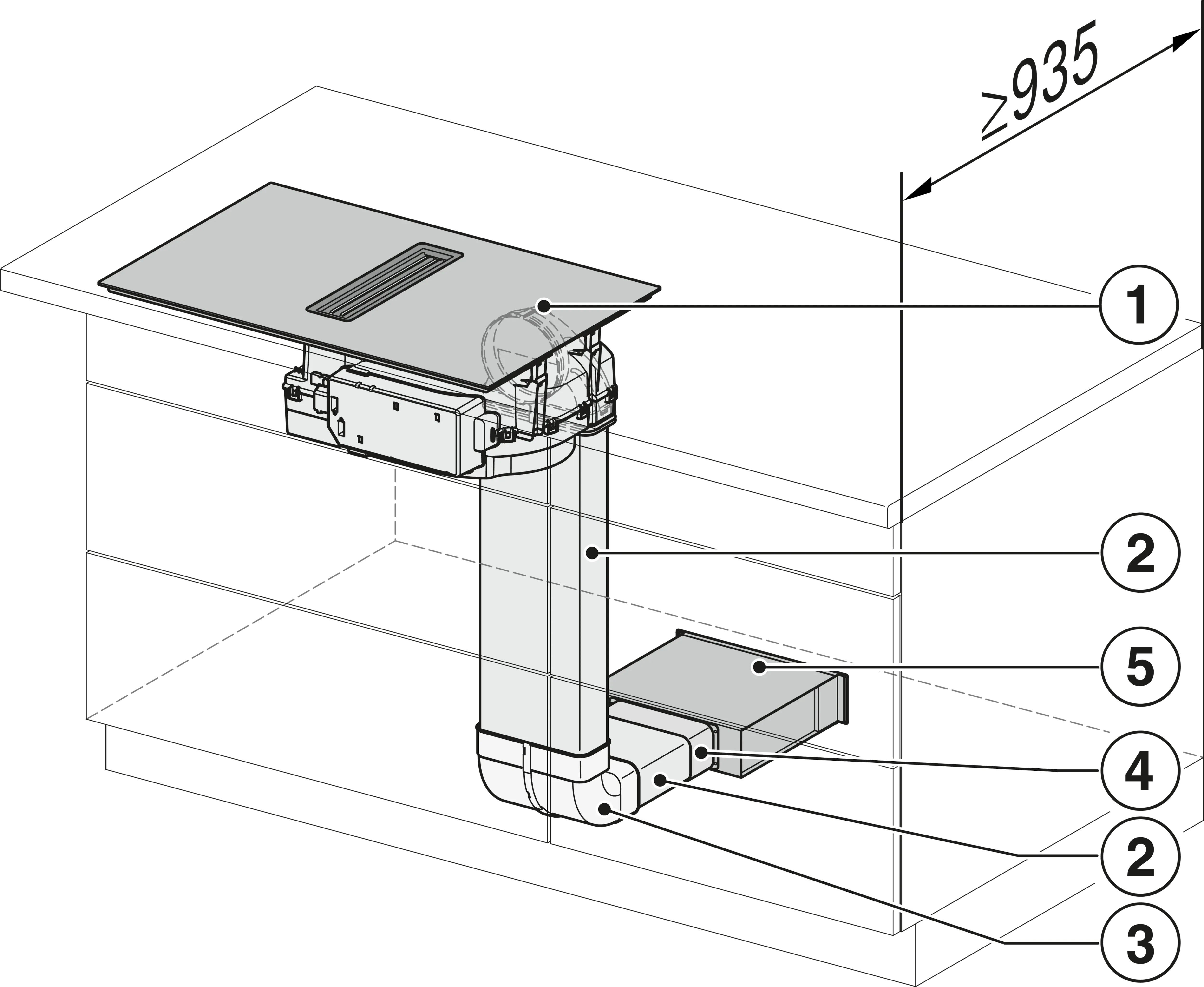 Plita incorporabila cu hota integrata Miele Platinum cu 4 zone KMDA 7676-1 FL BlackPerfection