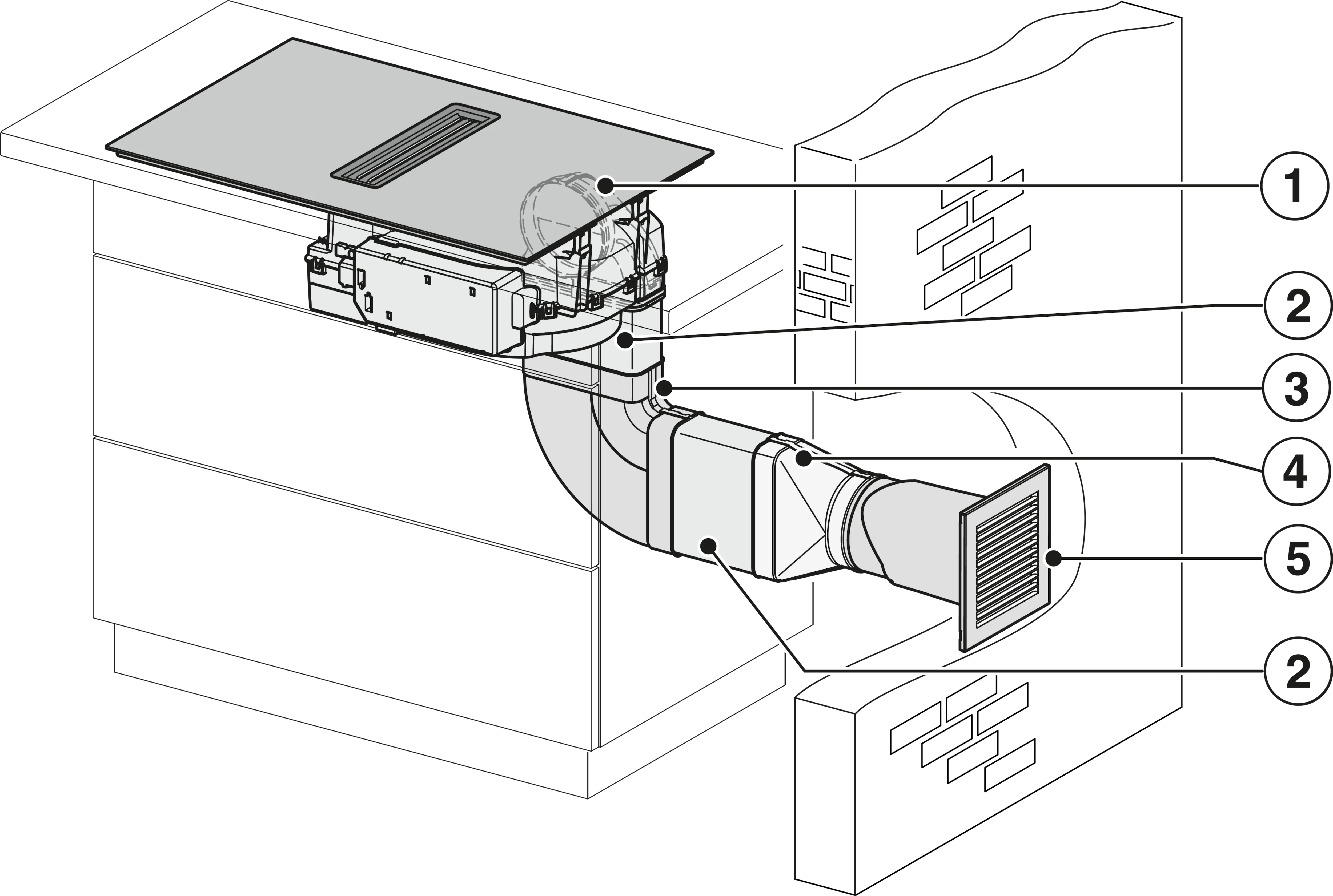 Plita incorporabila cu hota integrata Miele Platinum cu 4 zone KMDA 7676-1 FL BlackPerfection