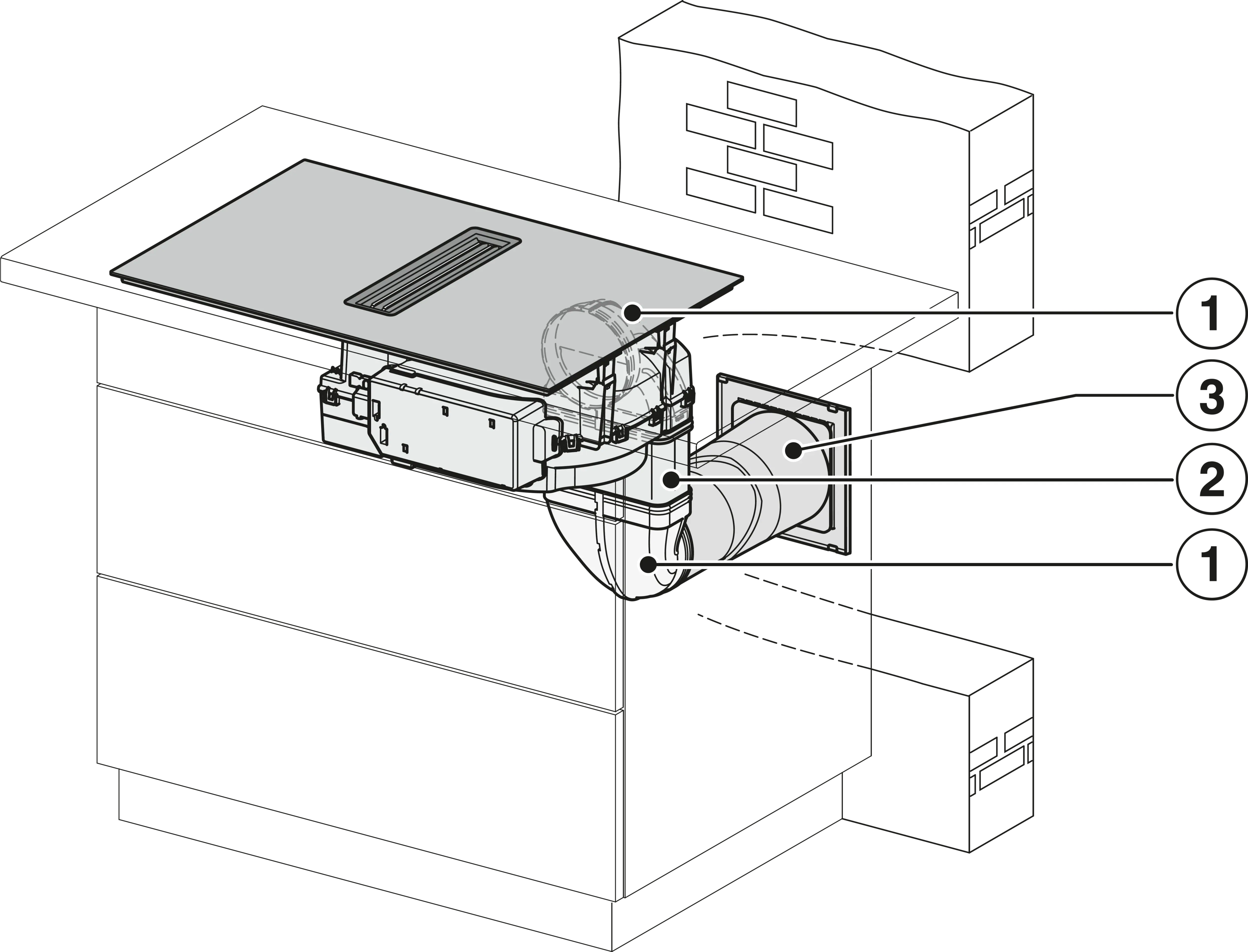 Plita incorporabila cu hota integrata Miele Platinum cu 4 zone KMDA 7676-1 FL BlackPerfection