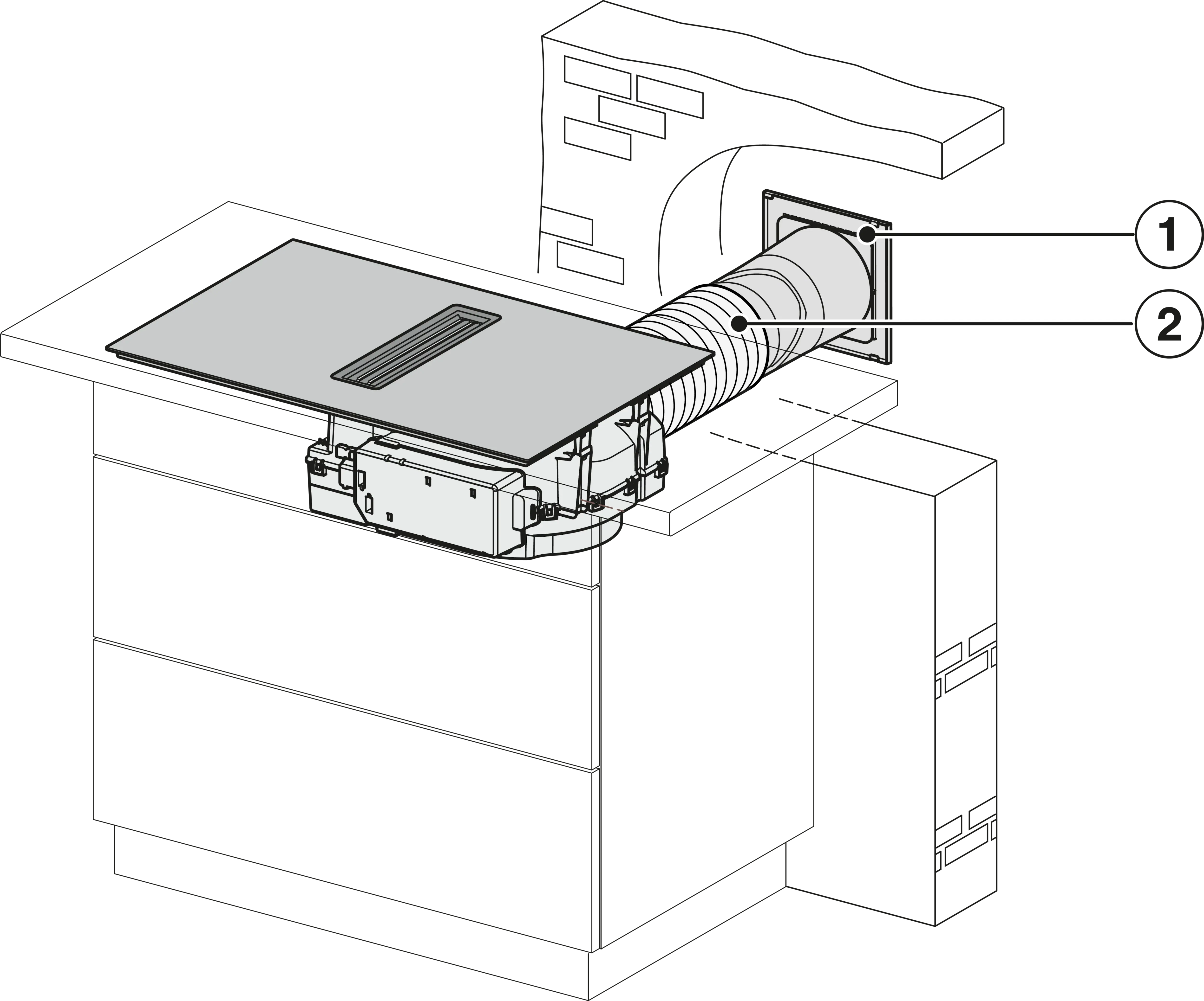 Plita incorporabila cu hota integrata Miele Platinum cu 4 zone KMDA 7676-1 FL BlackPerfection