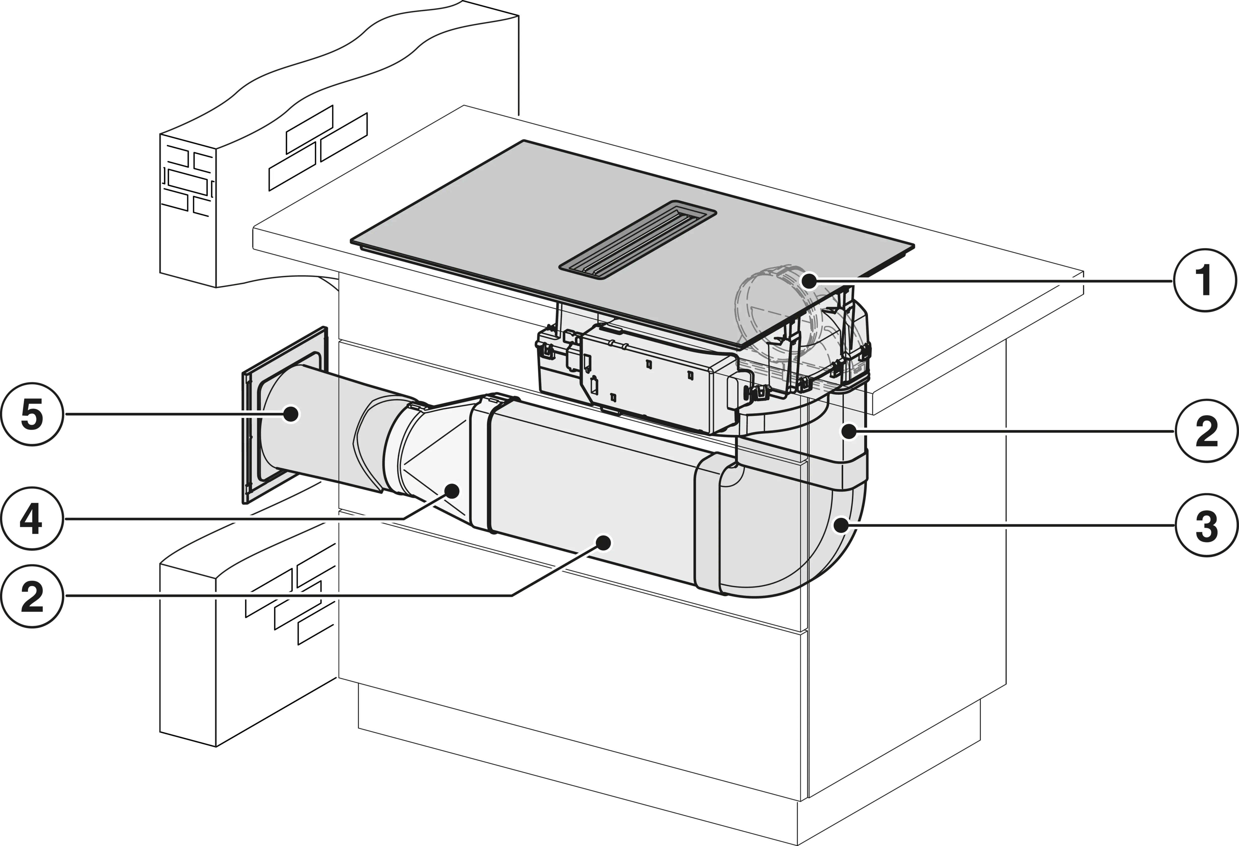 Plita incorporabila cu hota integrata Miele Diamond cu 4 zone KMDA 7876-1 FL MattFinish