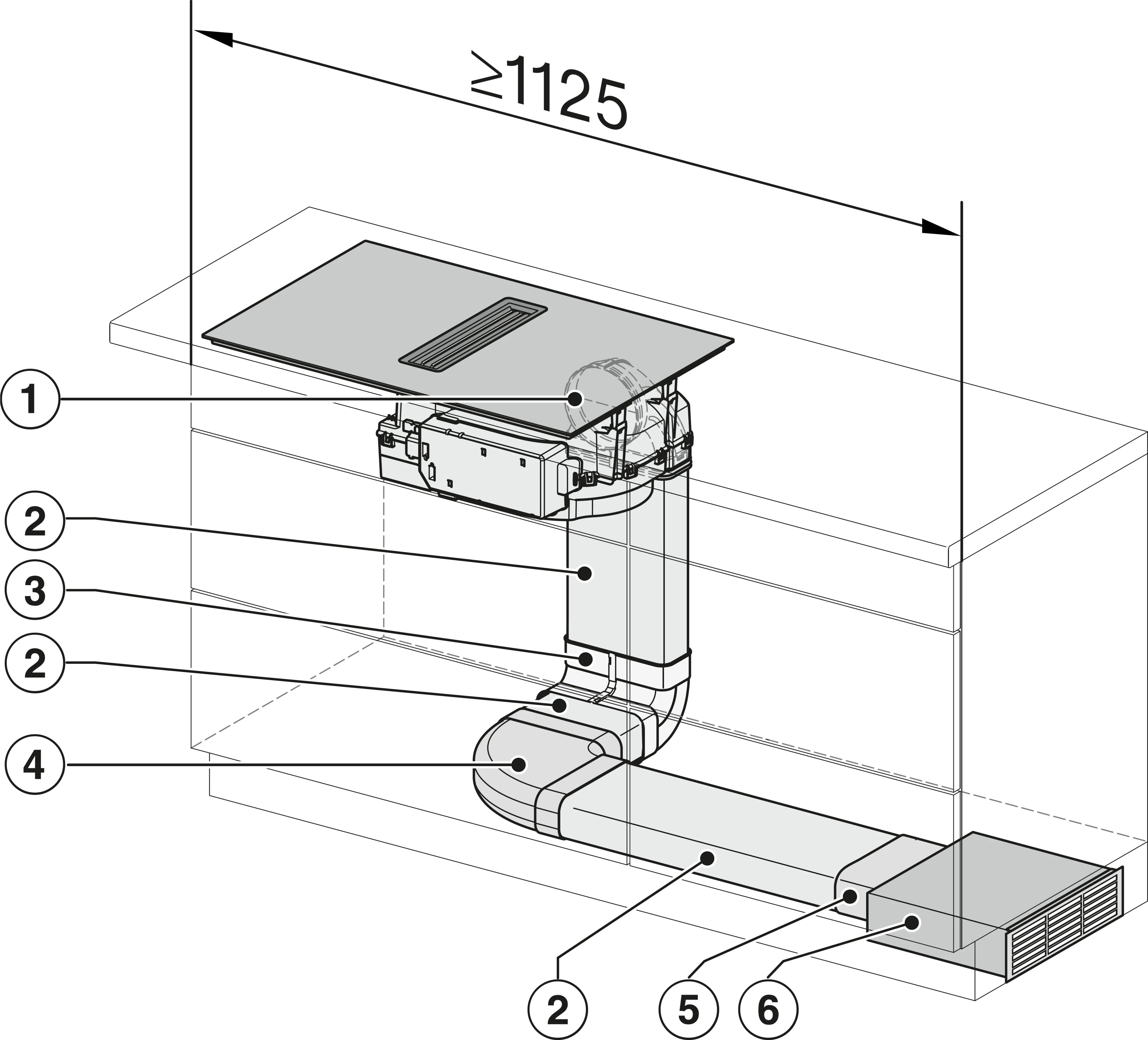 Plita incorporabila cu hota integrata Miele Diamond cu 4 zone KMDA 7876-1 FL MattFinish