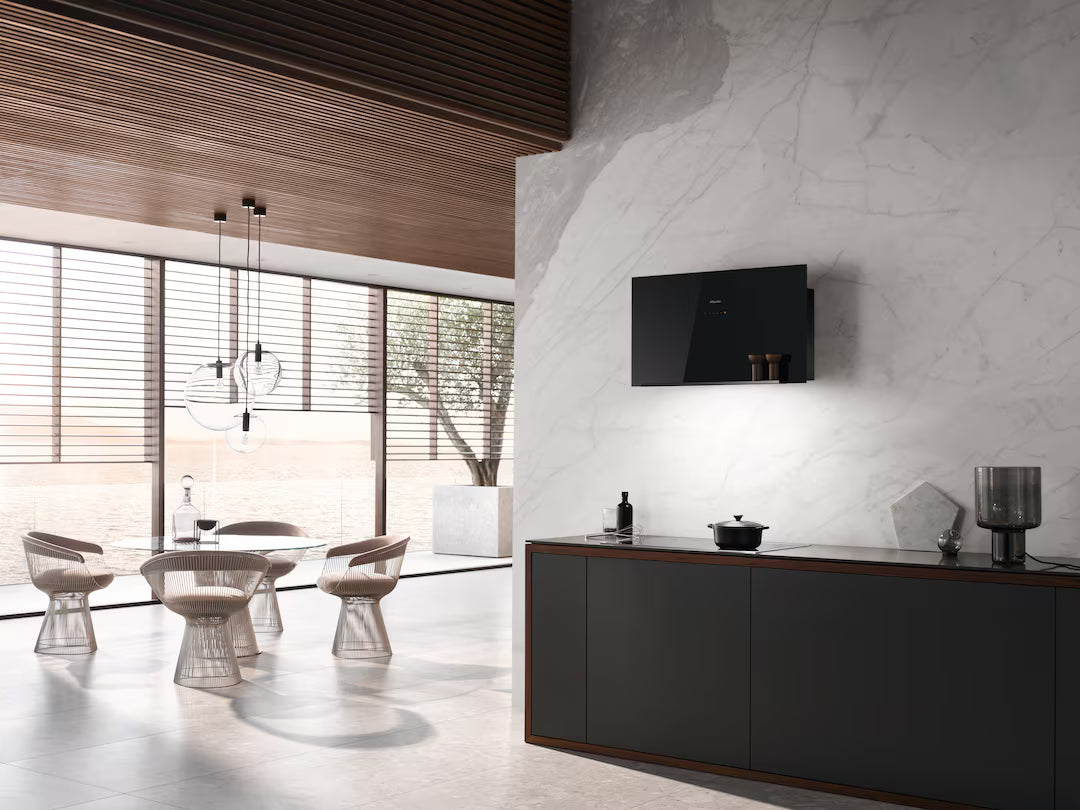 Hota de perete Miele Silver DA 9092 W Screen Negru obsidian