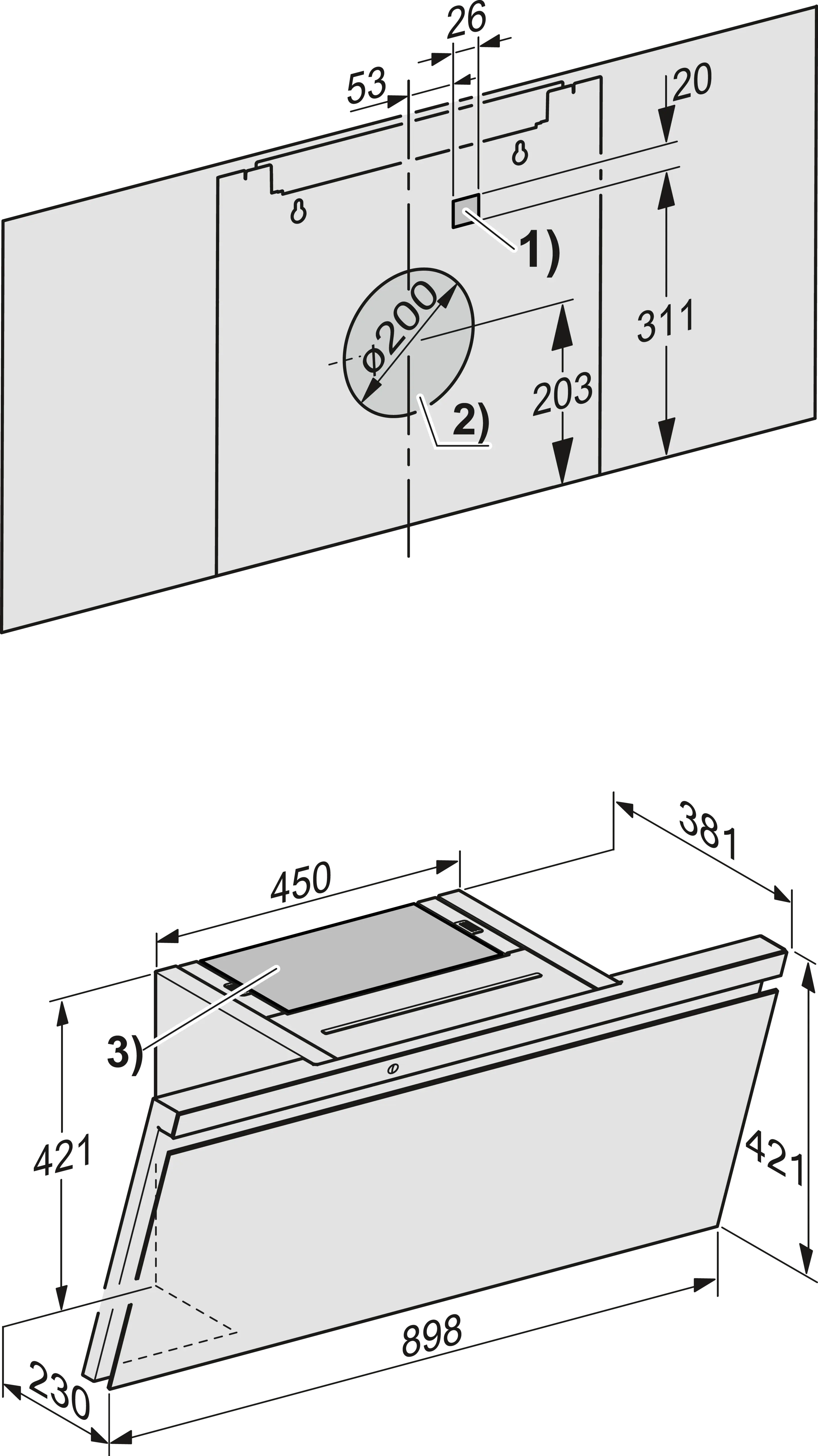 Hota de perete Miele Platinum DAH 4970 Sienna Patină bronz