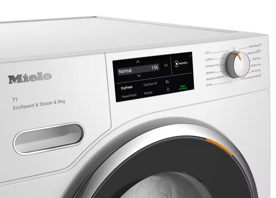 Uscator cu pompa de caldura Miele Platinum TWL680WP Steam&9kg Alb lotus