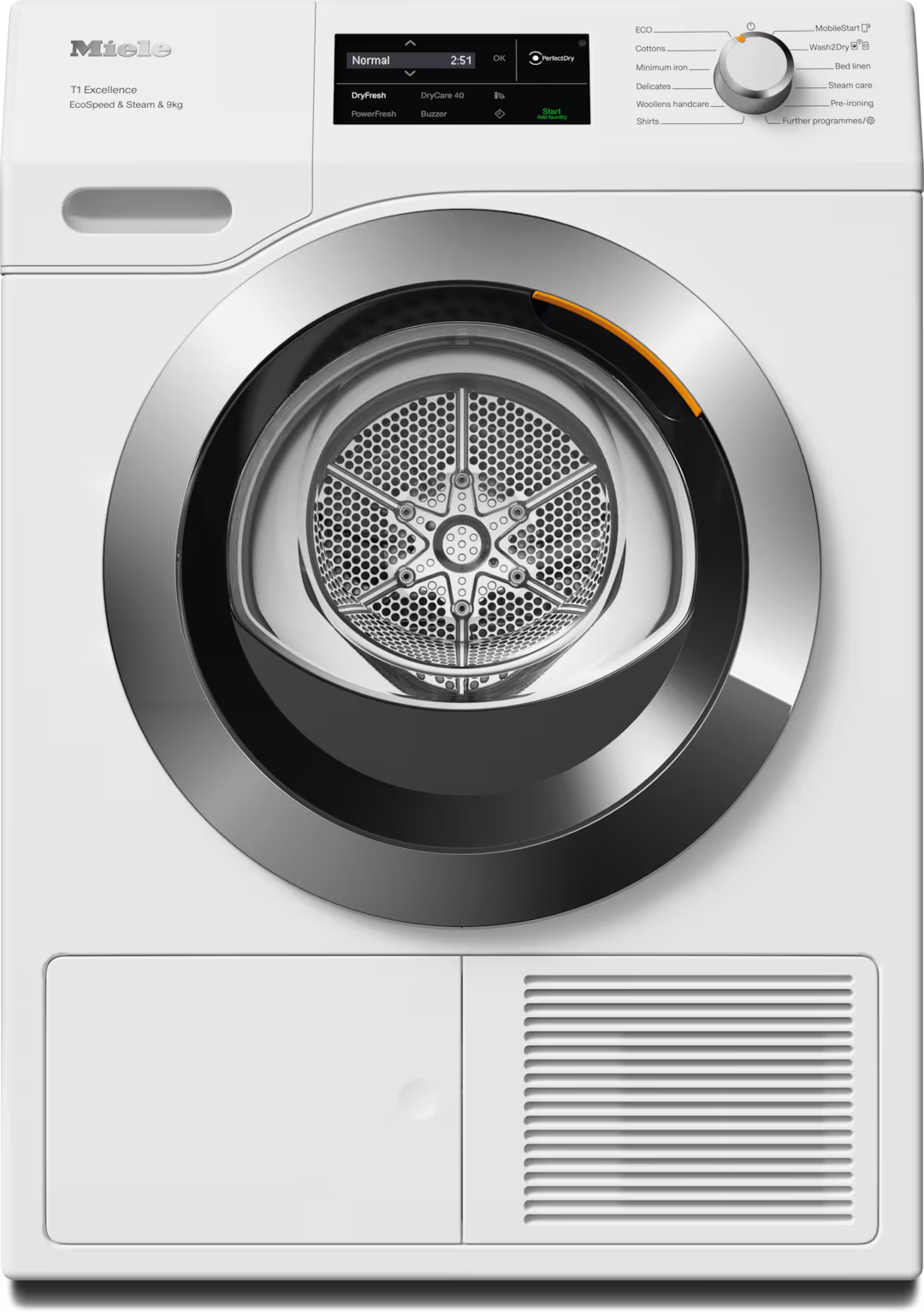 Uscator cu pompa de caldura Miele Platinum TEL695WP Steam&9kg Alb lotus