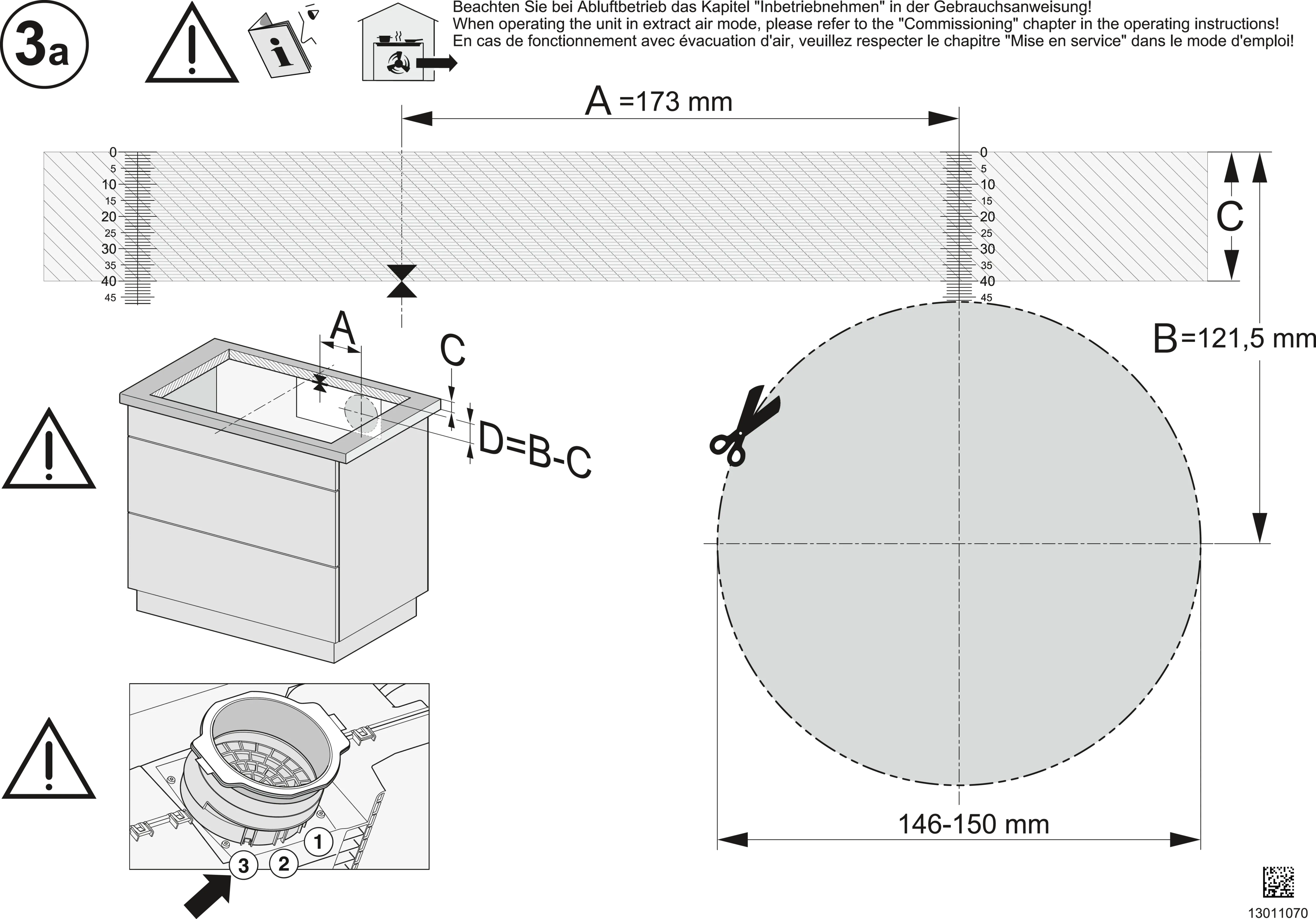 Plita incorporabila cu hota integrata Miele Gold cu 4 zone KMDA 7473-1 FL Silence
