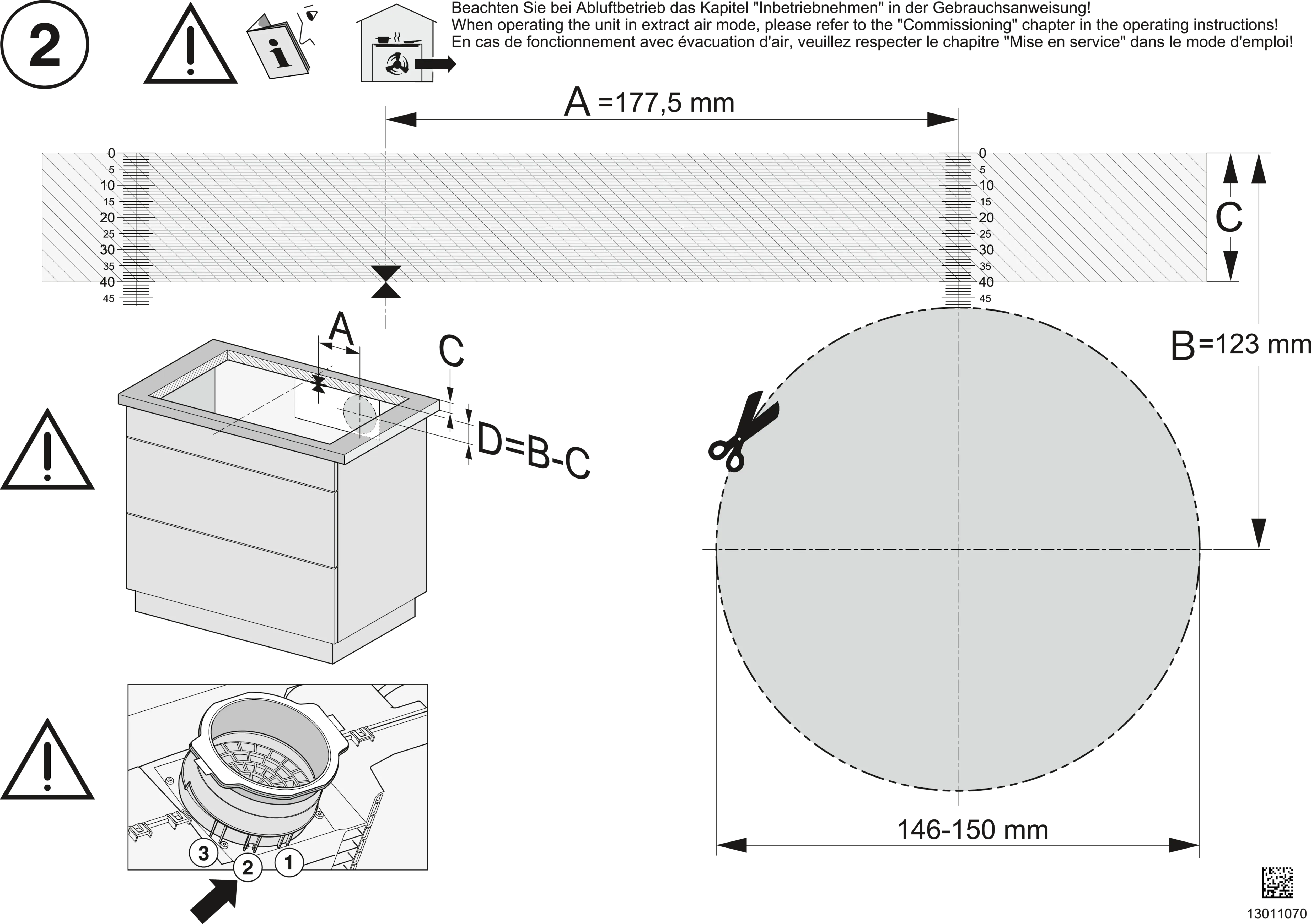 Plita incorporabila cu hota integrata Miele Silver cu 4 zone KMDA 7272-1 FL Silence