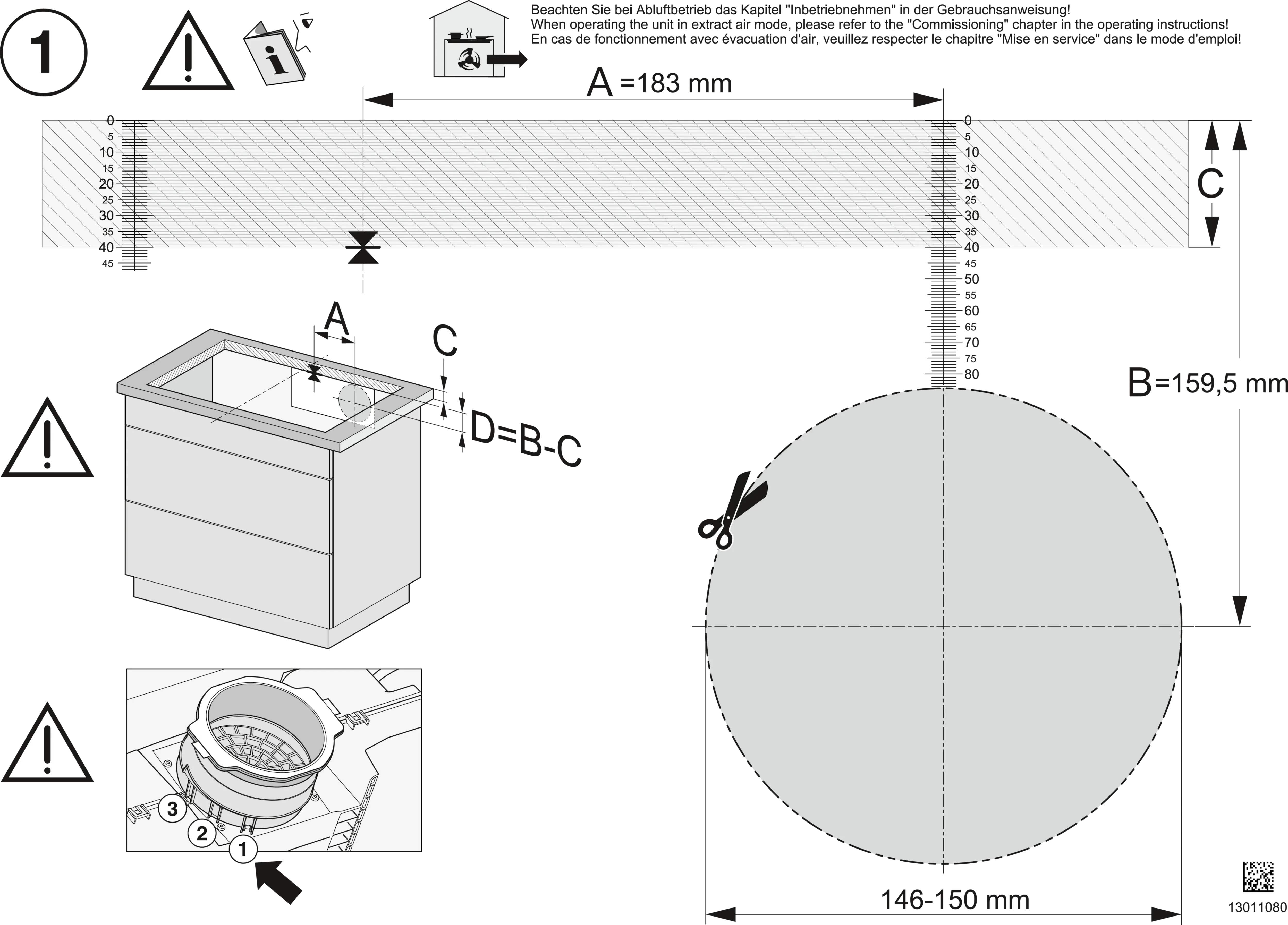 Plita incorporabila cu hota integrata Miele Diamond cu 4 zone KMDA 7876-1 FL MattFinish