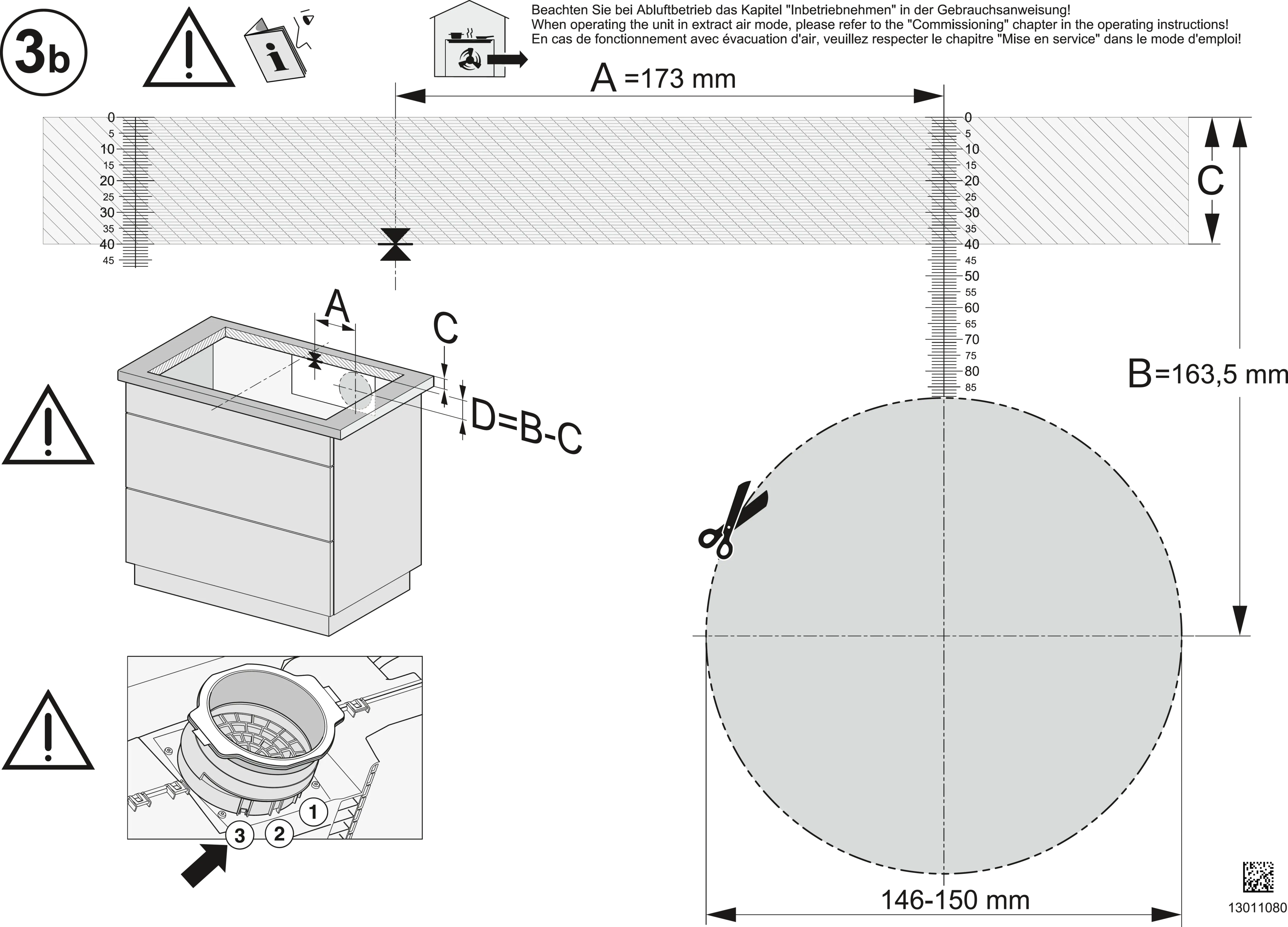 Plita incorporabila cu hota integrata Miele Platinum cu 4 zone KMDA 7676-1 FL BlackPerfection