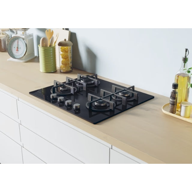 Plita incorporabila pe gaz Candy Moderna Gas on Glass cu 4 zone CVG6B