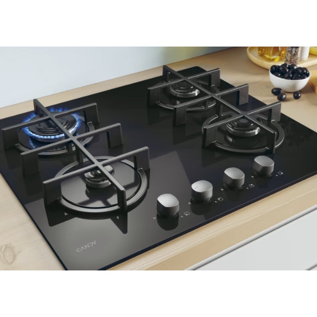 Plita incorporabila pe gaz Candy Moderna Gas on Glass cu 4 zone CVG6B