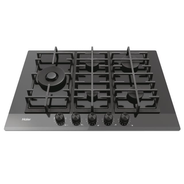 Plita incorporabila pe gaz Haier I-Move Gas on Glass Series 6 cu 5 zone HAVG7WL4HB