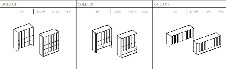 Comoda de living Gold