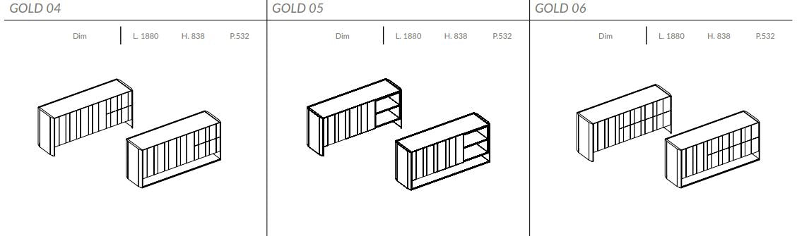 Comoda de living Gold