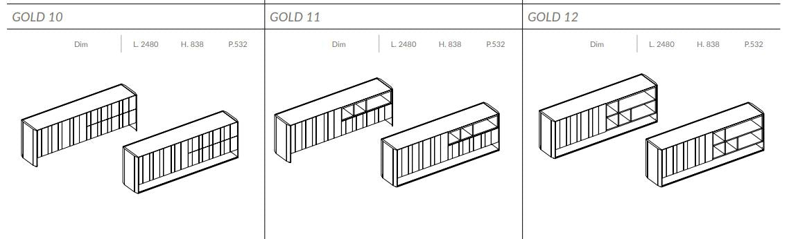 Comoda de living Gold