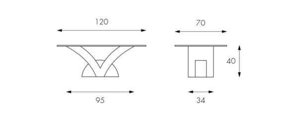 Masuta de cafea PAPILLON