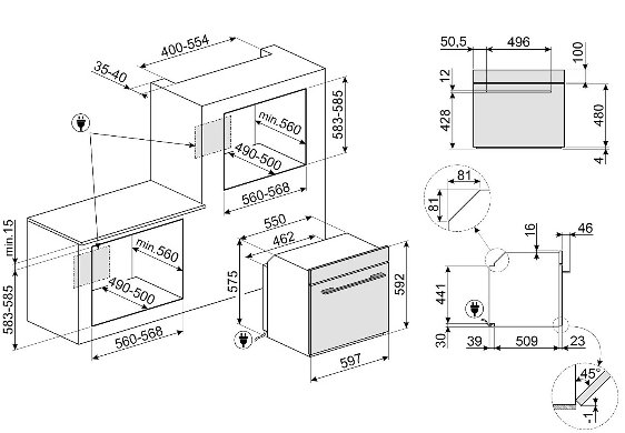 Cuptor electric incorporabil SMEG SF6100VB3