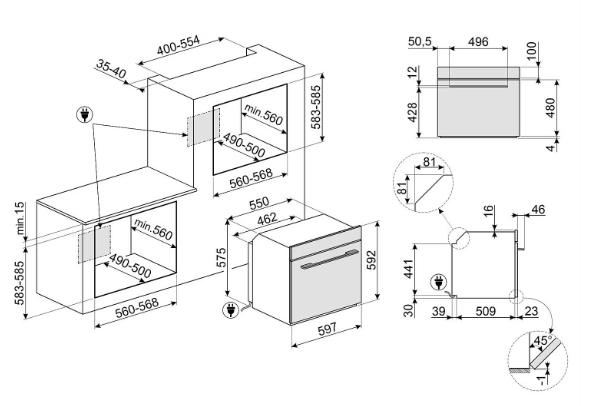 Cuptor electric incorporabil SMEG  SO6102TB3