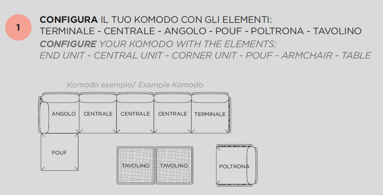 Canapea modulara pentru exterior KOMODO