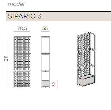 Sistem modular de perete despartitor Sipario 3