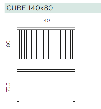 Masa de dining pentru exterior CUBE