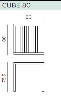 Masa de dining pentru exterior CUBE