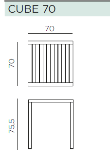Masa de dining pentru exterior CUBE