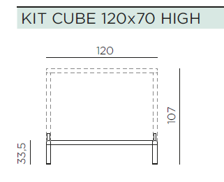 Masa de dining pentru exterior CUBE