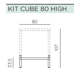 Masa de dining pentru exterior CUBE
