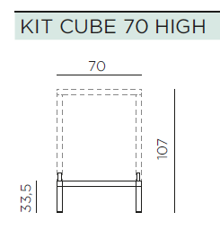 Masa de dining pentru exterior CUBE