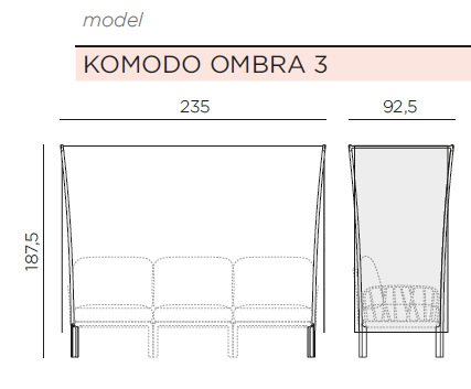 Baldachin exterior OMBRA KOMODO